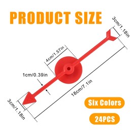 CRLLDPM Pack of 24 Arrow Game Pointer Spinner, 10 cm Plastic Arrow Spinner, Board Game Spinner, Arrow Spinner Set Made of Plastic, for Games and Lessons (6 Colours)
