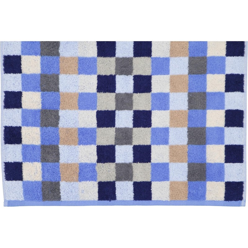Cawö hand towel Unique Karo blue size 50x100 cm