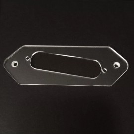 Guitarheads CONVERSION GUITAR PICKUP MOUNTING RING - P90 DogEar to Slant Single Coil - CLEAR