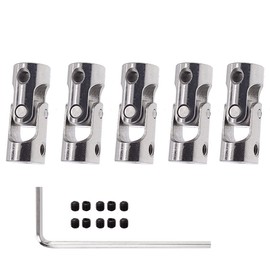 CENPEK 5pcs 4mm to 5mm Bore Motor Shaft Coupling Universal Joint Connector with Set Screws for RC Boat Car