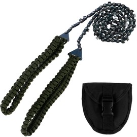 Pocket Chainsaw 36 inch 48 Teeth/16 Teeth Camping Chain Saws with Paracord Handle Folding Hand Chain Saw Portable Handheld Survival Chain Saw for Wood Cutting Camping Hiking Fulasun