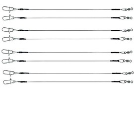 blntackle76 Jenzi Titan Leader Set: 8 Pieces Titanium Leaders by Jenzi 30 cm, 15 kg + Free Petri Heil! Sticker