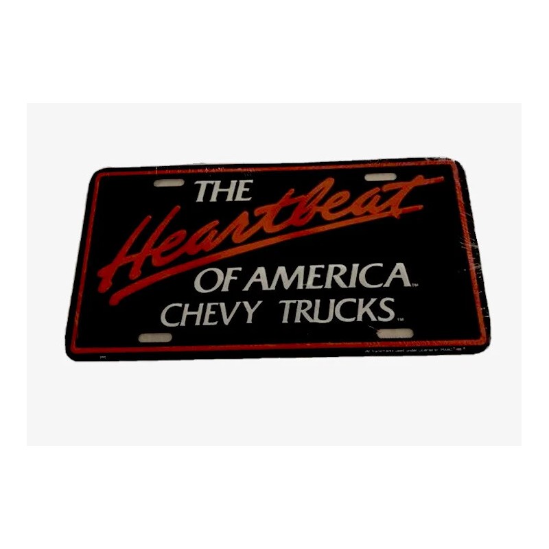 GM Classic Car License Plate The Heartbeat of America Chevy