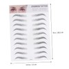 BIUDECO 2pcs Fake Eyebrow Temporary Brow Stickers for Men Women