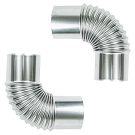 Stainless Steel Stove Pipes Kit, Wood Stove Chimney Flue with Wood Burning Stove Brush, Elbow Pipe, Diameter 2.36”(6cm) x 12.6”(30cm) for Wood Stove, Fireplace (2 Elbow Pipe)