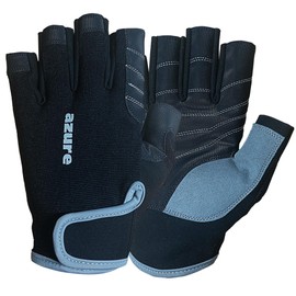 Azure Premium Amara Sailing Gloves, Grip Palm, Well Enforcement C/F Women fishing, Boating, Kayaking, Surfing, Canoeing Black XL