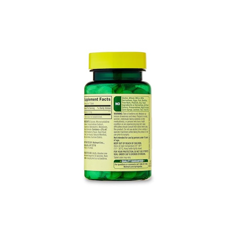 Spring Valley Melatonina 12mg 60ct