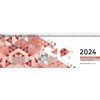 Table Landscape Calendar Red 2024 29.6 x 9.9