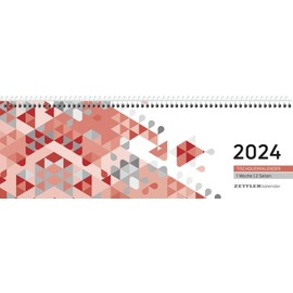 Table Landscape Calendar Red 2024 29.6 x 9.9