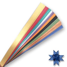 Metallic Paper Strips for Weaving Projects (Multi Color Packs). Paper Strips for Moravian, German Stars and Froebel Stars. 100 Strips per Pack (1 x 25 inch)