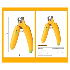 KUSIDI LED Pet Nail Clippers,Upgrade Cat Nail Clipper with Light,Cat Claw Trimmer Nail Clippers for Dogs,Safety Guard, Avoid Over-Cutting (Yellow)