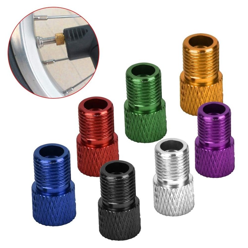 Adaptador de válvula Presta, 7 piezas Convertidor de aluminio Presta