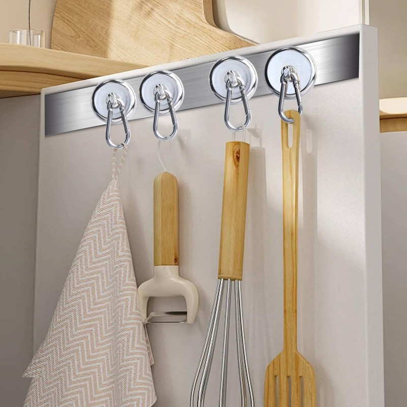 DGDUBRB Pack of 4 Magnetic Hooks, Extra Strong, 35 kg