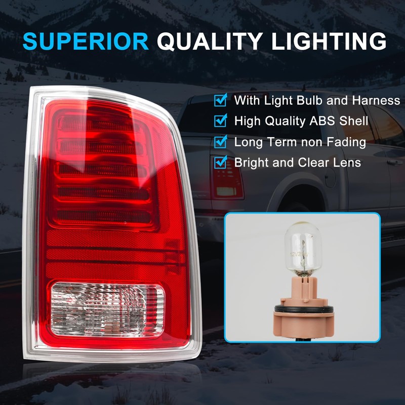 LED Tail Lights Compatible with 2013-2018 Dodge Ram 1500 2014-2018