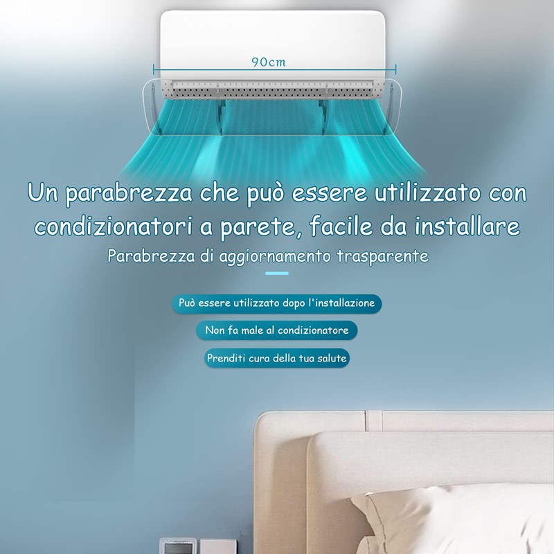 Climate Wind Deflector, Climate Deflector 27 * 90 cm, Non-Condensing,