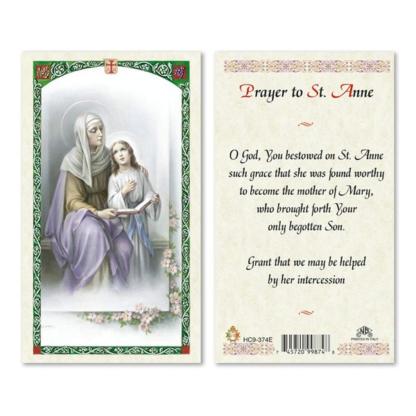 Prayer to St. Anne Laminated Prayer Cards - Pack of 25-