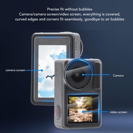 Protector de Pantalla para Osmo Action 4, Protector de Pantalla PET, Película Protectora de Pantalla Antideslumbrante y Antiarañazos