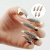 10PCS Halloween Costume Claws,Fake Nails Ring Set, Gothic Punk Crystal
