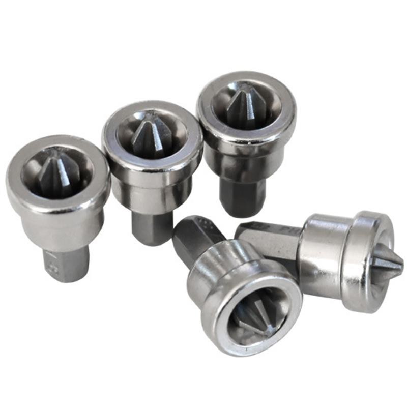 Teursa 5pcs Set Magnetic Positioning Screwdriver Bits Drywall Screw Setter