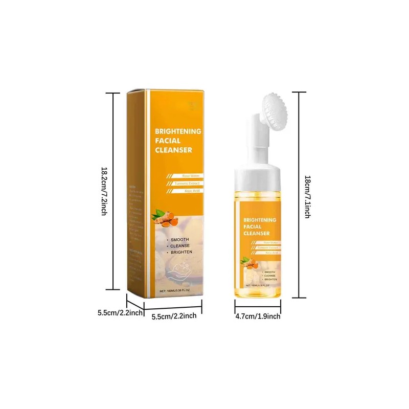 Limpiador Facial De Cúrcuma, Limpieza Profunda E Hidratante