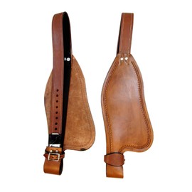 Western Horse Saddle Replacement Fender Smooth Leather Finish Brown BLEVIN Buckle Hobble Strap