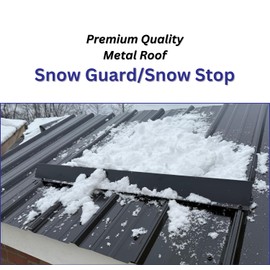 Eagle 1 Metal Roof Snow Guard/Stop with Full Installation Kit, Prevent Snow Sliding Off of Your Metal Roof, Multiple Colors and Quantities (6 Pieces - 20FT Kit, Black)