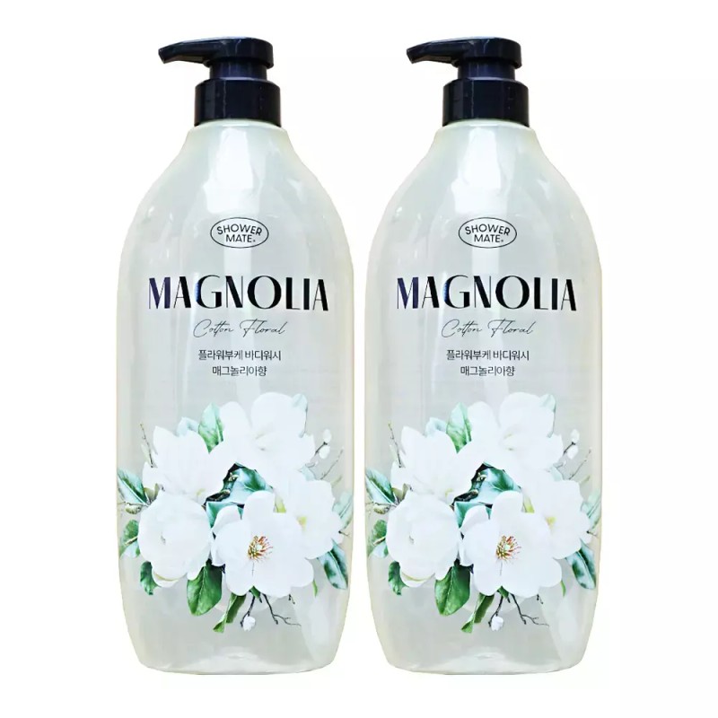 Aekyung 애경 샤워메이트 플라워부케 바디워시 매그놀리아향 900ml 2개 샤워 Aekyung