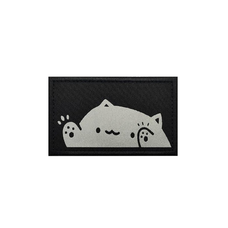 Phoenix Ikki Fluorescent Luminous Cat Funny, Stylish, Embroidered, Reflective Patch,