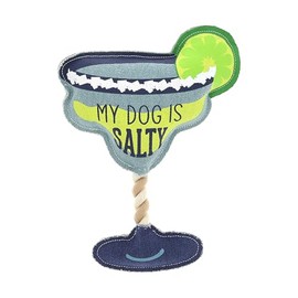 Pavilion Gift Company - Salty - 11" Canvas Rope Dog Toy Chew Tug of War Margarita Alcohol Best Friend Dog Doggy Puppy K9 Gift