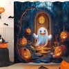 UPUMKSK Cute Ghost Halloween Shower Curtain Spooky Forest, 70x70 Inch