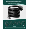 CAMOVUE Trail Camera Cable Lock, 1.5m/3ft Anti-Theft Steel Cable, Cut-Resistant
