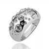 LZD 18K White Gold Zirconia Band Ring Size 8 B72
