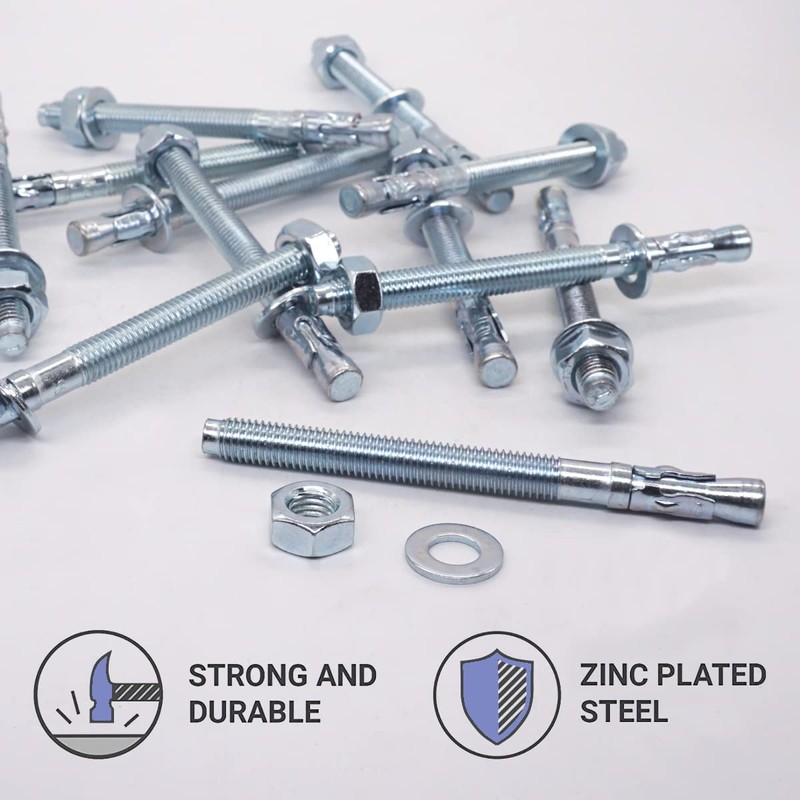 SKIR'CO Wedge Anchor M10 x 120 mm, Metal Dowels, Bolt