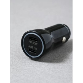 Daiso Dual USB-C Car Charger for Daily Use