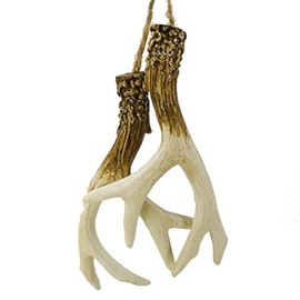 The Bridge Collection Pair of Faux Deer Antlers Ornament - Rearview Mirror Hanger for Hunter- Deer Hunting Ornament - Deer Antlers Decoration - Hunting Decor