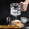 Fsaklaskdy Powdered Sugar Shaker, Fine Flour Sieve One-Hand, Icing Sugar