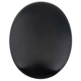 mookaitedecor Pack of 2 Natural Black Obsidian Crystal Palm Worry Stones for Anxiety Stress Relief, Oval Small Energy Pocket Stones Healing Crystal Gifts for Reiki Chakra Meditation Desk Decor