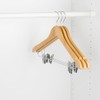 Sunbeam Wood Hangers with Metal Clips 3 Pack