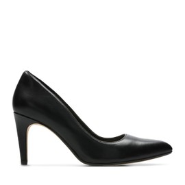 Clarks Women's Laina Rae Closed Toe Pumps, Black Black Leather, 5 UK