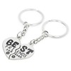 Best Friend Forever Keychain Love Jewelry Split Heart Key Ring