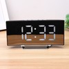 Digital Alarm Clock Mirror Smart Light Sensing Curved Screen LED