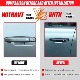 YinanIutos Car Exterior Door Handle Trim Cover Compatible with Hummer EV 2024 2025 Car Front Rear Door Handle Trim Protector Cover Car Door Exterior ABS Accessories (Carbon Fiber Pattern)