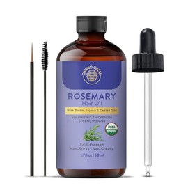 Carno Calm Rosemary Hair Oil 50ml –100% Pure Rosemary Essential Oil for Hair, Eyebrow and Eyelash, Nourishes The Scalp, Stimulates Hair - 1.7 fl oz