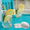 Honoson 20 Pcs Regular Mouth Mason Canning Jar Straw Lids