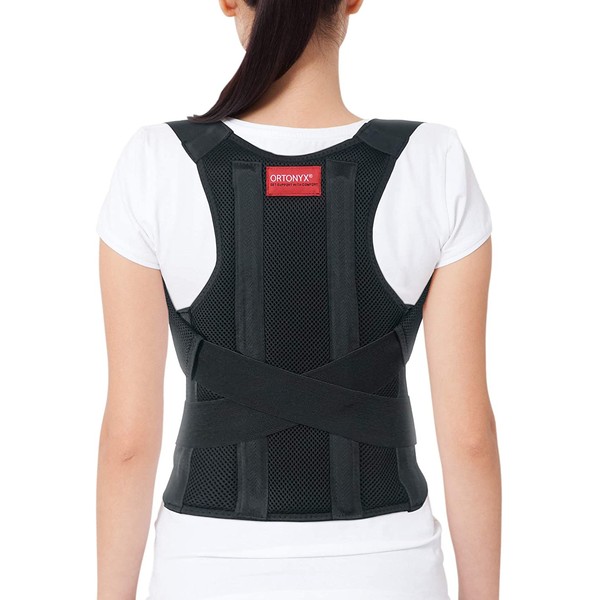 ORTONYX Comfort Posture Corrector Clavicle and Shoulder Support Back Brace, Fully Adjustable for Men and Women/656A-S