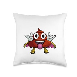 Mr. Farts - Rock on. Smiling Poop Throw Pillow