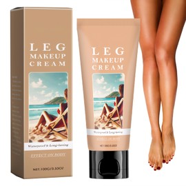 Guegine Leg Makeup to Cover Veins,Leg Makeup Full Coverage Waterproof,Body Concealer Long-Lasting,Light,Easy to Apply,Anti-Fading (Dark Skin Color,100g)