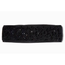 Claire’s Claire Black  soft plush rhinestone wrap spa head wrap headband