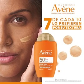 Avne Protector Solar Facial FPS 50 Mat Perfect 50 ml, Ultra Fluid Oil Control con TriAsorB, Acabado Mate para Piel Mixta a Grasa                      