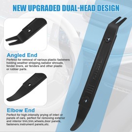 4140 Pry Tool,Pry Bar Trim Removal Tool,Pocket Pry Bar,Automotive Trim Removal Tool Kit,Aircraft Trim Removal Pry Tool,Interior and Exterior Trim Removal Kit for Planes (Dual-purpose tool black)